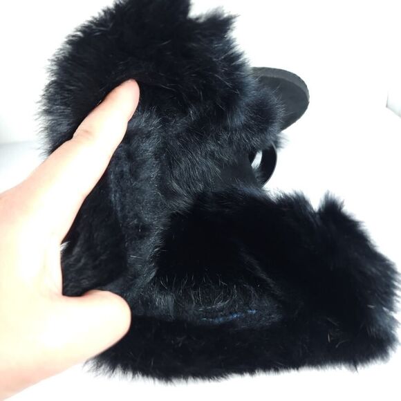 Tory Burch Women's Jaden US8 Black Rabbit Fur Lined Leather Suede Winter Boots - Picture 13 of 16